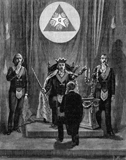 Freemason Initiation Ceremony Drucke: Initiation to the Master of Secrets