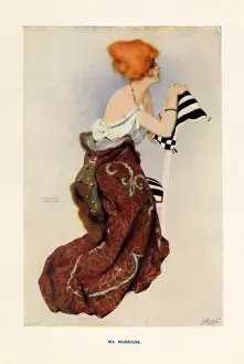 Elegantly Dressed Woman Portrait Drucke: (insert)