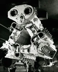 Triangelförmige Deltic-D18-Motoren