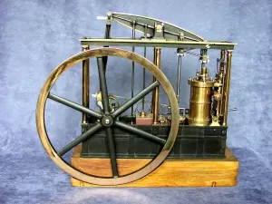 Industrial Revolution Transportation Drucke: Model beam engine, nineteenth century