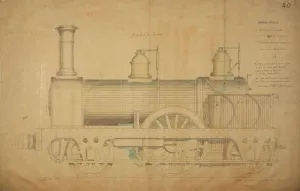 Vintage Railway Transport Drucke: Passenger engine, side elevation