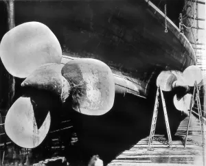 Dampfschiff-Lusitanias Propeller