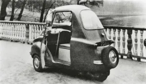 Classic British Vehicles Drucke: Scootacar