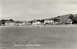 Drucke von Im Instow, Devon - Die Strände und der Strandpromenade Datum: um die 1920er Jahre Instow Drucke: Inston, Devon - Die Sandstrände und der Seehafen