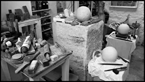 Barbara Hepworth Drucke: Innenaus der Atelier von Barbara Hepworth in St Ives, Kornwall