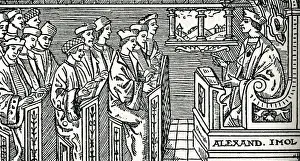 Historical Education Images Drucke: Interior of a school