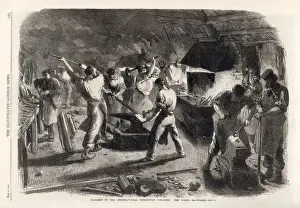 London Industrial Heritage Sites Drucke: Iron Forge in Workshop