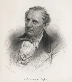 19th Century Literature Figures Drucke: J Fenimore Cooper / Brady
