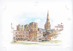 Kathedral von Chichester Landschaftsszene England