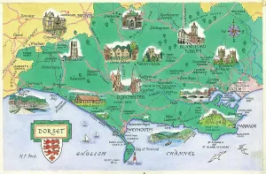 Karte Drucke: Karte - Dorset