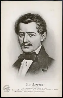 19th Century Classical Music Drucke: J Strauss / Elder / Postcard