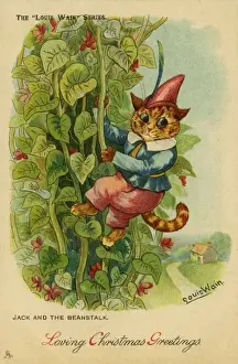 Katze Drucke: Jack und der Bohnenstengel