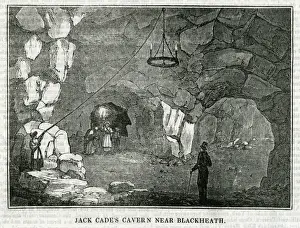 Historical Sites In England Drucke: Jack Cades Cavern