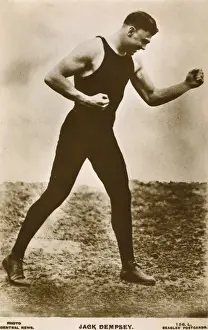 Sport Drucke: Jack Dempsey, amerikanischer Schwerathlet im Mittelgewicht