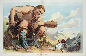 Theodore Roosevelt Cartoon Drucke: Jack and the giant