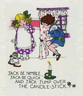 Drucke von Jack sei schnell, Jack sei lebhaft Kinderzimmer Drucke: Jack ist schnell und geschickt