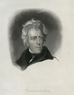 Andrew Jackson Lithograph Drucke: Jackson