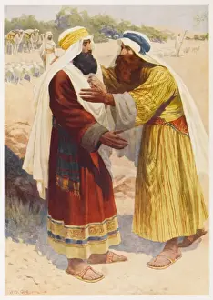 Old Testament Biblical Art Drucke: Jacob and Esau