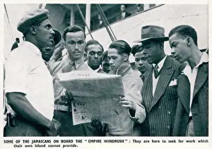 Jamaikaner auf dem Schiff Empire Windrush