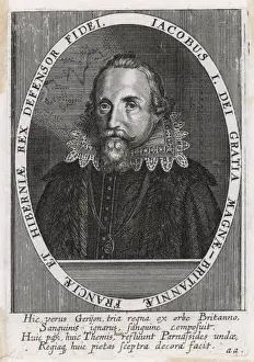16th Century Royalty Drucke: James I (Anon)