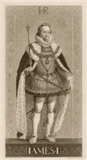 Historical British Monarchs Drucke: James I (Williams)