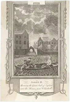 British Royal Portraits Online Drucke: James II Throws Seal