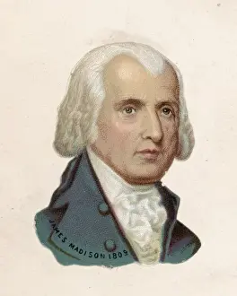 American History Drucke: James Madison / Scrap