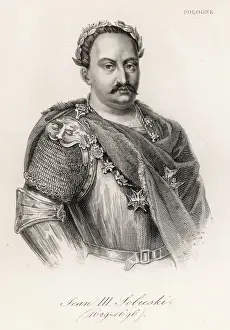 Drucke von König Johann (Jan) Sobieski von Polen und Militärkommandant, der Wien befreite, als er durch die Osmanischen Türken bedroht wurde. Der größte König Polens Polen Drucke: Jan III Sobieski