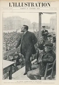 Jean Jaures Drucke: Jaures Adressing Workers