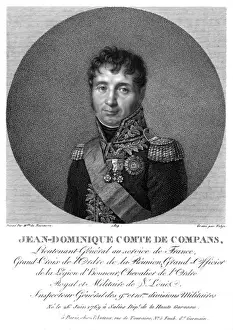 Historical French Figures Drucke: Jean Comte Compans