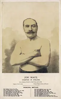 Drucke von Gypsy Jem Mace (1831 - 1910), englischer Meister und bekannt als der Vater des modernen Boxens Boxen Drucke: Jem Mace, Boxer