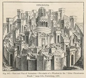 Ancient City Of Jerusalem Drucke: Jerusalem 1493