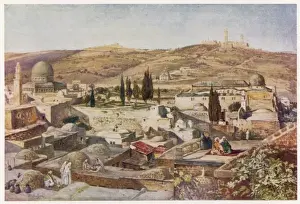 Temple Mount Israel Drucke: Jerusalem / Temple 1912