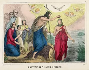 Drucke von Er wird von Johannes dem Taufertum getauft Verwandte Bilder Drucke: Jesu taufte