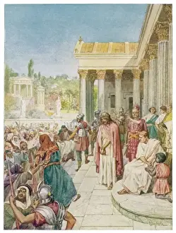 Biblical Art Prints Online Drucke: Jesus before Crowd