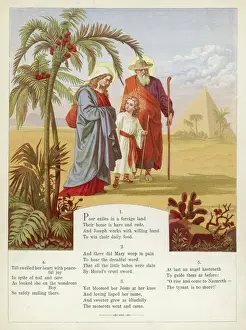 Bible Story Illustrations Online Drucke: Jesus Grows up in Egypt