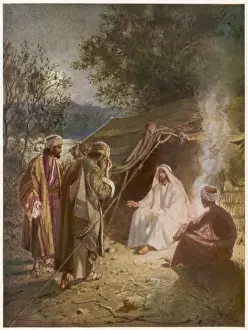Bible Scene Illustrations Drucke: Jesus Meets John &c