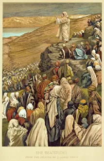 Jesu predigt das Evangelium vom Berg des Lebens