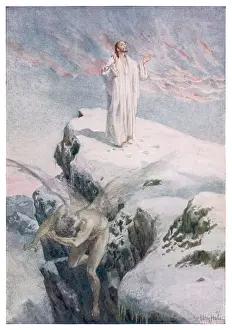 Jesus lehnt den Satan ab