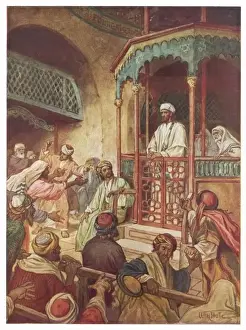 Christian Artwork For Sale Drucke: Jesus Upsets Synagogue