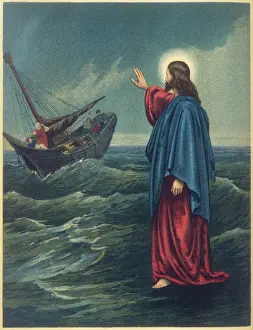 Jesu geht auf das Wasser