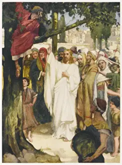 Christian Art Prints Online Drucke: Jesus & Zacchaeus