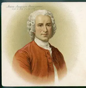 18th Century Thinker Drucke: Jj Rousseau / Anon Postcd