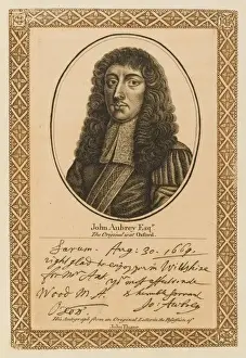 Historical Figure Portrait Art Drucke: John Aubrey