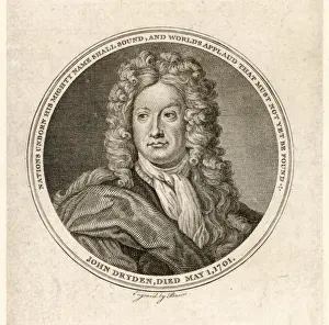 Literary Figures England Drucke: John Dryden Basire