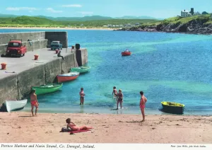 Republik Irland Drucke: Hafen von Portnoo und Narin im Grafschaft Donegal