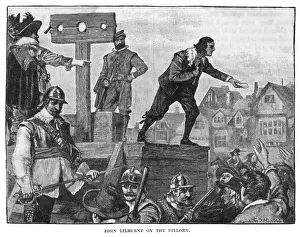 English Civil War Leaders Drucke: John Lilburne at Pillory