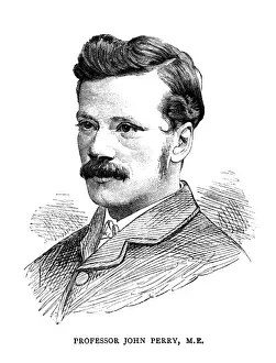 Drucke von John Perry irischer Wissenschaftler Datum: 1880-1920 Berühmte Erfinder Und Wissenschaftler Drucke: John Perry