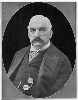 Drucke von John Pierpont Morgan (1837 - 1913), amerikanischer Bankier und Finanzier, wurde in The Tatler nach seinem Kauf von acht der wichtigsten transatlantischen Schifffahrtslinien vorgestellt John Morgan Drucke: John Pierpont Morgan