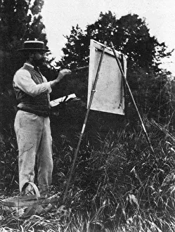 Drucke von Amerikanischer Porträtmaler John Singer Sargent (* 1856; † 1925), Maler im Freien, vielleicht in Fladbury oder Calcot – um 1888–89. Datum: ca. 1888 John Singer Sargent Drucke: Johannes Singer Sargents Gemälde im Freien